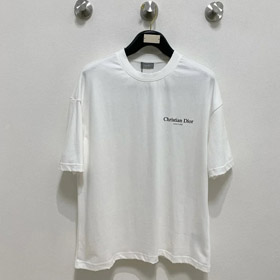 Christian Dior lettering print crew neck T-shirt2841  